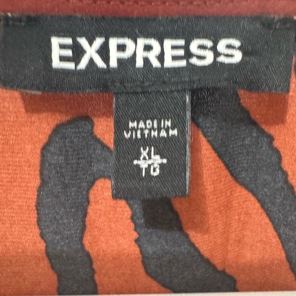 Express zebra print squareneck ruffle mini dress Size XL - Picture 4 of 5